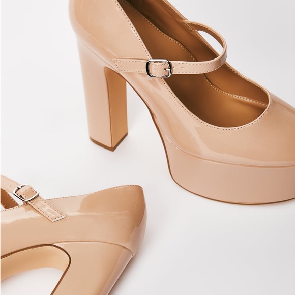 🆕 Mary Jane Platform Pump in Ruby Tan Cream - Picture 5 of 6